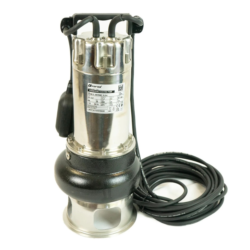 BOMBA SUMERGIBLES AGUAS SERVIDAS FORA DB 150G 1700W 220V 2"